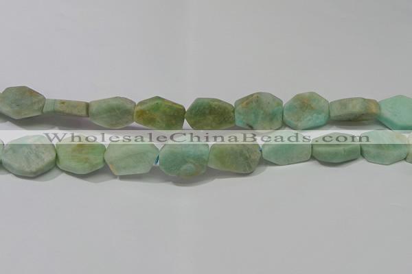 CNG5123 15.5 inches 14*20mm - 18*25mm freeform matte amazonite beads