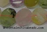 CNG5137 15.5 inches 15*18mm - 15*20mm faceted freeform mixed quartz beads