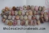 CNG5205 12*16mm - 15*20mm faceted nuggets pink opal gemstone beads