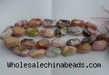 CNG5206 13*18mm - 15*25mm faceted nuggets pink opal gemstone beads