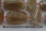 CNG5304 15.5 inches 12*16mm - 18*25mm faceted nuggets moonstone beads