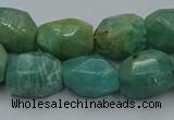 CNG5320 15.5 inches 12*16mm - 13*18mm faceted nuggets amazonite beads