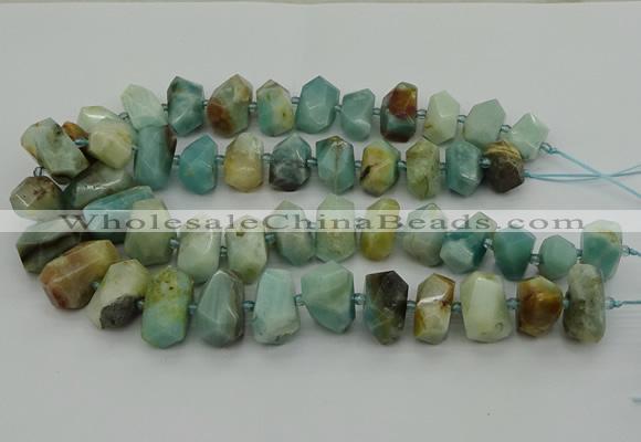 CNG5337 15.5 inches 12*16mm - 15*20mm faceted nuggets amazonite beads