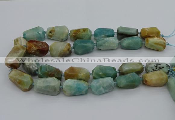 CNG5341 15.5 inches 13*18mm - 18*30mm faceted nuggets amazonite beads