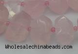 CNG5367 15.5 inches 12*16mm - 15*20mm faceted nuggets rose quartz beads