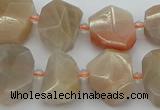 CNG5385 15.5 inches 12*16mm - 18*25mm faceted nuggets moonstone beads