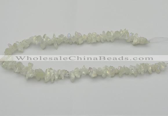 CNG5460 15.5 inches 6*10mm - 8*20mm nuggets plated quartz beads