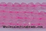 CNG5481 15.5 inches 6mm faceted nuggets rose quartz beads