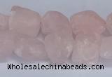 CNG5531 15.5 inches 10*14mm - 12*16mm nuggets rose quartz beads