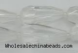 CNG5646 15*35mm - 18*45mm faceted teardrop white crystal beads