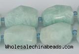 CNG5693 15.5 inches 12*16mm - 15*25mm faceted nuggets amazonite beads