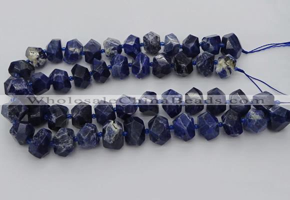 CNG5763 15.5 inches 12*16mm - 15*20mm faceted nuggets sodalite beads