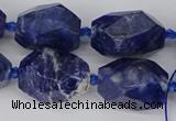 CNG5764 15.5 inches 12*16mm - 15*25mm faceted nuggets sodalite beads