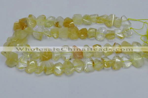 CNG5772 15.5 inches 12*16mm - 15*20mm faceted freeform citrine beads