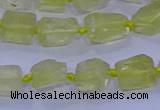 CNG5903 15.5 inches 4*6mm - 6*10mm nuggets rough lemon quartz beads