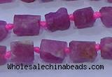 CNG5912 15.5 inches 4*6mm - 6*10mm nuggets rough pink tourmaline beads