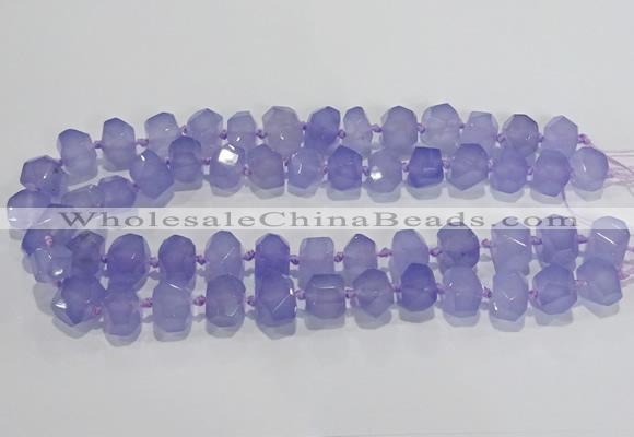 CNG6012 15.5 inches 10*14mm - 12*16mm faceted nuggets white jade beads