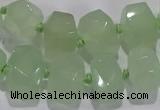 CNG6017 15.5 inches 10*14mm - 12*16mm faceted nuggets white jade beads