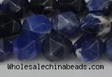 CNG6104 15.5 inches 8mm faceted nuggets sodalite gemstone beads