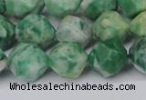 CNG6116 15.5 inches 8mm faceted nuggets Qinghai jade beads