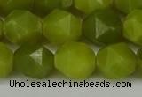 CNG6190 15.5 inches 10mm faceted nuggets lemon jade beads