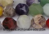 CNG6204 15.5 inches 10mm faceted nuggets mixed gemstone beads