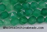 CNG6226 15.5 inches 6mm faceted nuggets green agate beads