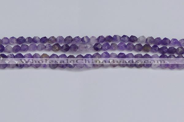 CNG6230 15.5 inches 6mm faceted nuggets amethyst beads