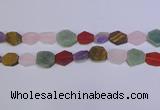 CNG6375 15.5 inches 14*18mm - 16*22mm freeform matte mixed gemstone beads