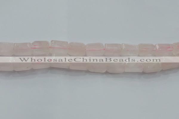 CNG6403 15.5 inches 15*20mm faceted nuggets rose quartz beads