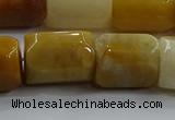 CNG6416 15.5 inches 15*20mm faceted nuggets yellow jade beads