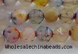 CNG6501 15.5 inches 8mm faceted nuggets agate beads wholesale