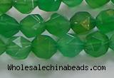 CNG6513 15.5 inches 8mm faceted nuggets green agate beads