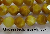 CNG6531 15.5 inches 8mm faceted nuggets golden tiger eye beads