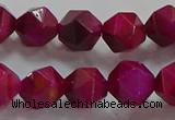 CNG6536 15.5 inches 10mm faceted nuggets red tiger eye beads