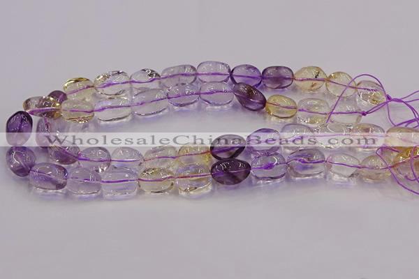 CNG6860 15.5 inches 12*16mm - 13*18mm nuggets amethyst & citrine beads