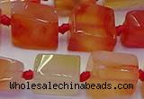 CNG6933 15.5 inches 8*12mm - 10*16mm nuggets red agate beads