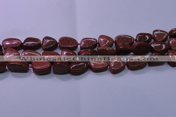 CNG695 15.5 inches 13*18mm - 15*16mm freeform goldstone beads