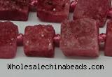 CNG7004 15.5 inches 14mm - 16mm freeform druzy agate beads