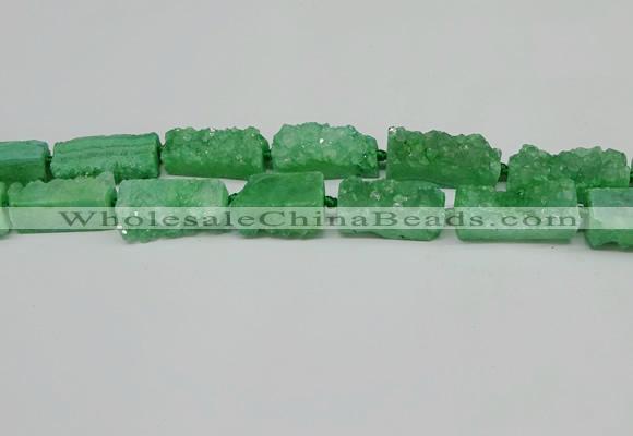 CNG7017 15.5 inches 10*28mm - 12*30mm freeform druzy agate beads