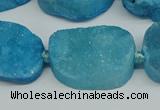 CNG7025 15.5 inches 20*28mm - 25*35mm freeform druzy agate beads