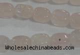 CNG704 15.5 inches 10*14mm nuggets rose quartz beads wholesale