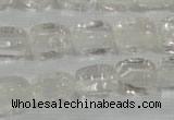 CNG705 15.5 inches 10*14mm nuggets white crystal beads wholesale