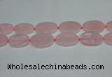 CNG7051 15.5 inches 25*35mm - 30*45mm freeform rose quartz beads