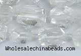 CNG7130 15.5 inches 6*10mm - 10*14mm faceted nuggets white crystal beads