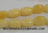 CNG716 15.5 inches 10*14mm nuggets rice yellow jade beads wholesale