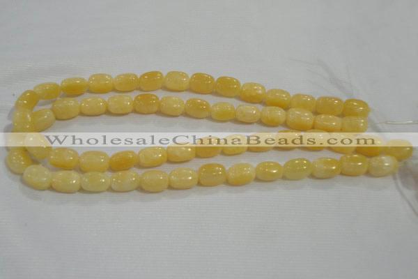 CNG716 15.5 inches 10*14mm nuggets rice yellow jade beads wholesale