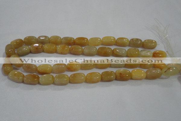 CNG717 15.5 inches 10*16mm nuggets yellow jade beads wholesale