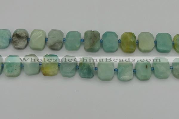 CNG7201 15.5 inches 13*18mm - 15*20mm faceted freeform amazonite beads