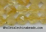 CNG7237 15.5 inches 10mm faceted nuggets citrine beads wholesale